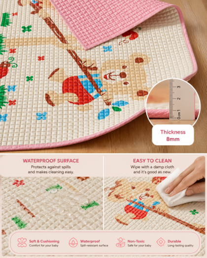 Air-Filled Rubber Bubble Mat Sheet – Waterproof Baby Massage & Changing Mat
