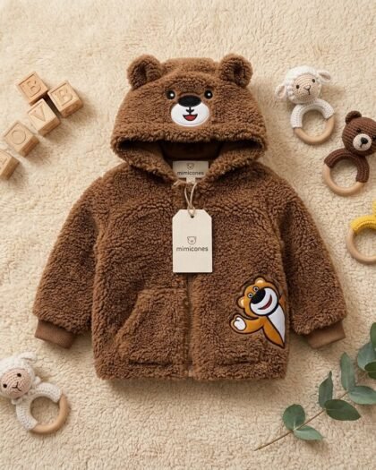 Baby Teddy Bear | Fur Hooded Winter Jacket | MimiCones