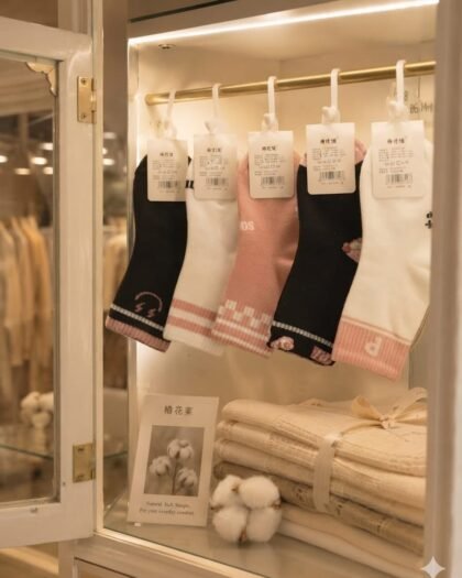 Breathable Cotton Crew Socks for Toddler Girls – Soft Ankle Socks (Age 1 to 3 Years)