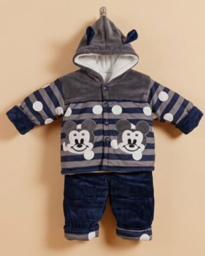 Warm Bear Velvet 2-Piece Winter Suit | Blue & Polka Dot | MimiCones | Unisex (Copy)